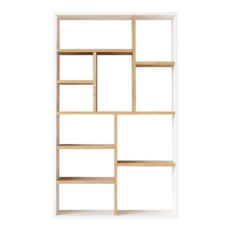 Bookcase Boteca 10-seater pakoworld in oak-white shade 75x22x123.6cm