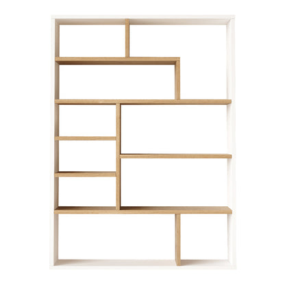 Bookcase Decora pakoworld in oak-whiteshade 90x22x123.6cm