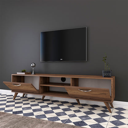 Tv unit Sabian pakoworld in walnut 180x35x48,5cm