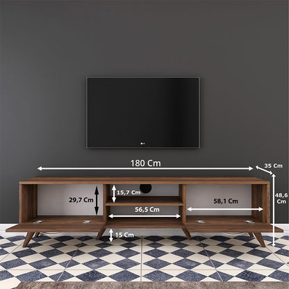 Tv unit Sabian pakoworld in walnut 180x35x48,5cm