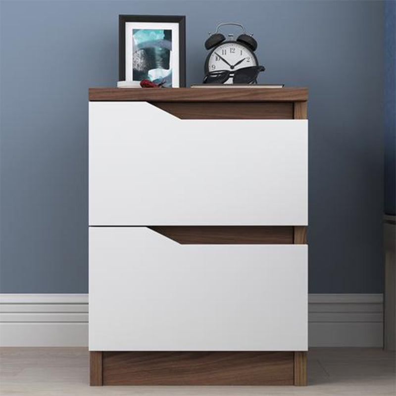 Nightstand Verena pakoworld walnut-white 35x40x47cm
