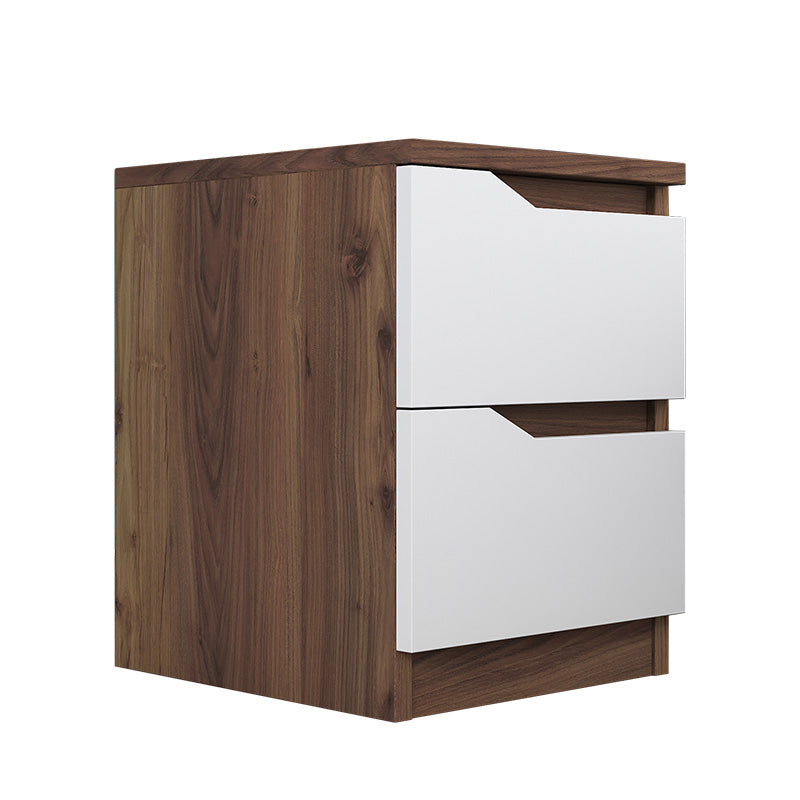 Nightstand Verena pakoworld walnut-white 35x40x47cm