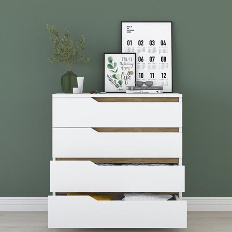 Chest of 4 drawers Verena pakoworld white-walnut 80x47x92cm