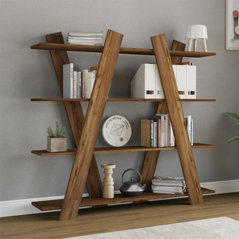 Bookcase Diana pakoworld walnut 150x29x137cm