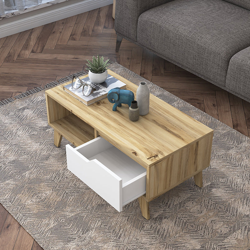 Coffee table Judas pakoworld walnut-white 90x45x38.5cm