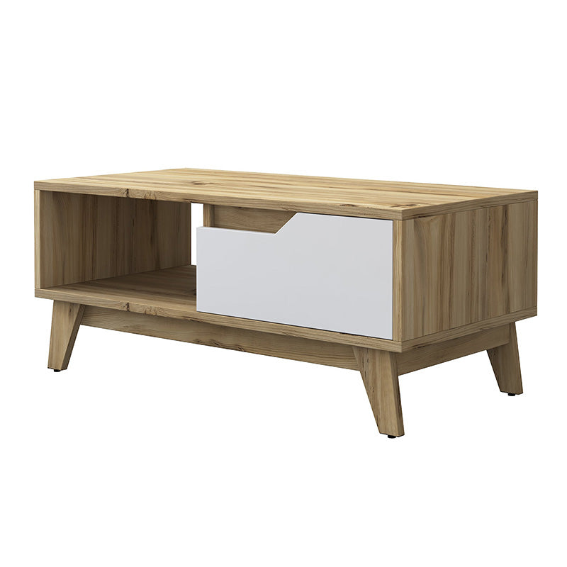 Coffee table Judas pakoworld walnut-white 90x45x38.5cm