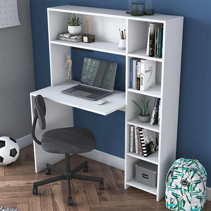 Work desk-shelf unit Janson pakoworld white 113x40x142cm