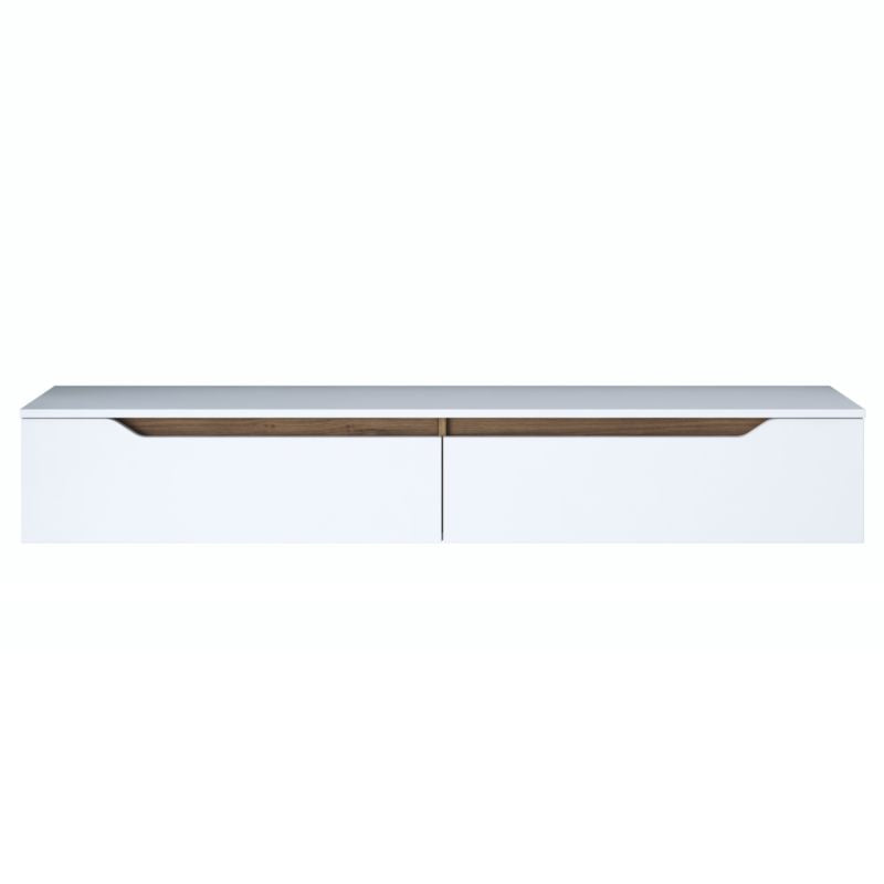 Wall mounted TV cabinet Sabina pakoworld white-walnut 180x30x28.5cm