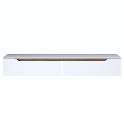 Wall mounted TV cabinet Sabina pakoworld white-walnut 180x30x28.5cm