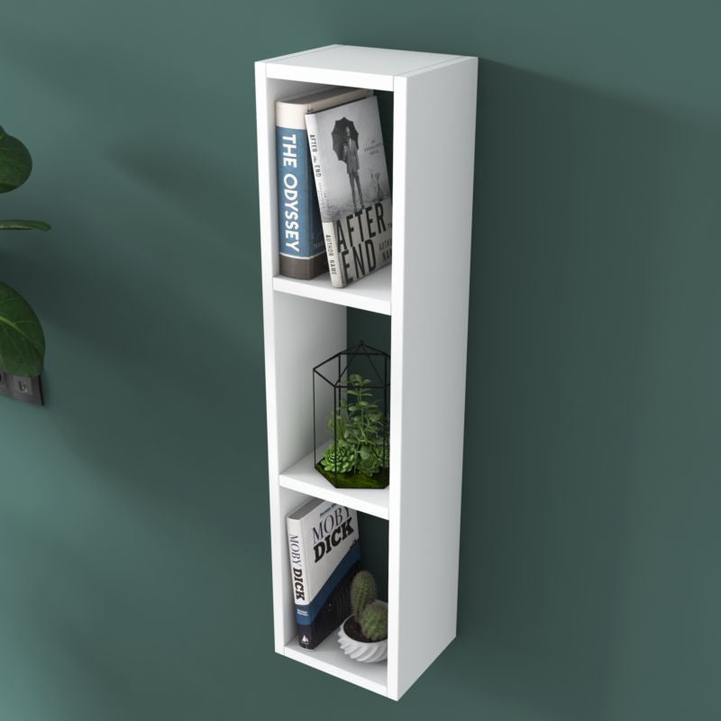 Wall shelf unit Adelia pakoworld white 22x18.5x90cm