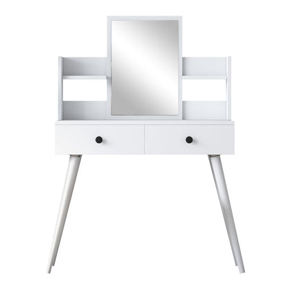 Dressing table with mirror Rainy pakoworld white 90x38.2x111.8cm