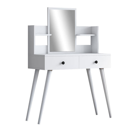 Dressing table with mirror Rainy pakoworld white 90x38.2x111.8cm