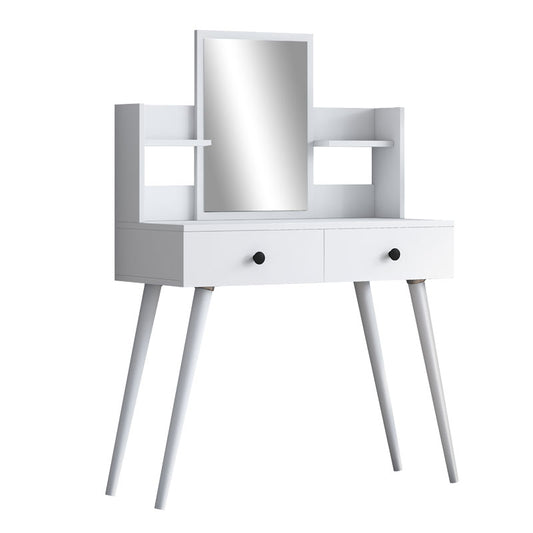 Dressing table with mirror Rainy pakoworld white 90x38.2x111.8cm