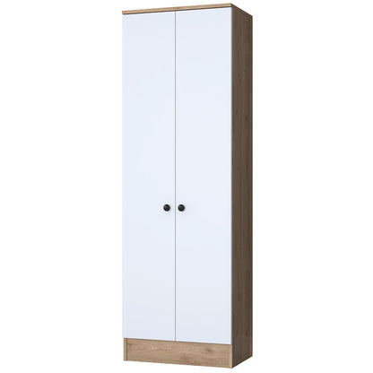 Shoe cabinet Nacho pakoworld white-walnut 59.8x37.5x182.8cm