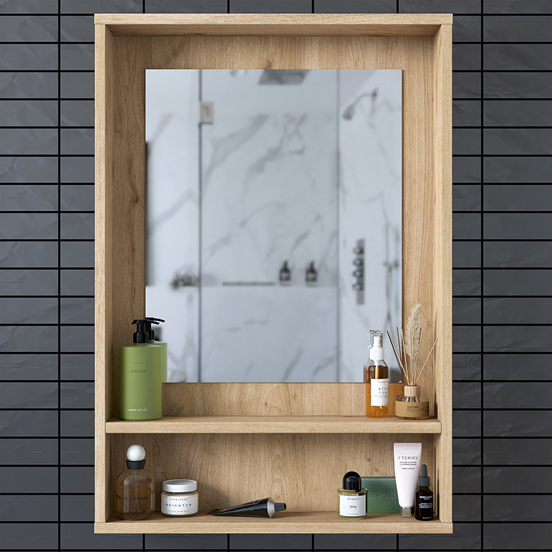 Bathroom mirror Holt pakoword in natural color 60x12x87cm