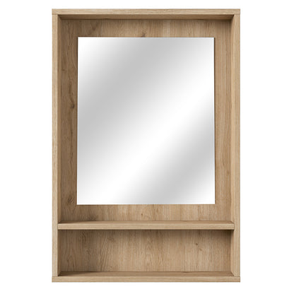 Bathroom mirror Holt pakoword in natural color 60x12x87cm