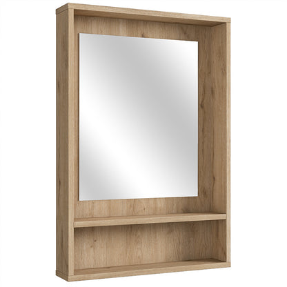 Bathroom mirror Holt pakoword in natural color 60x12x87cm