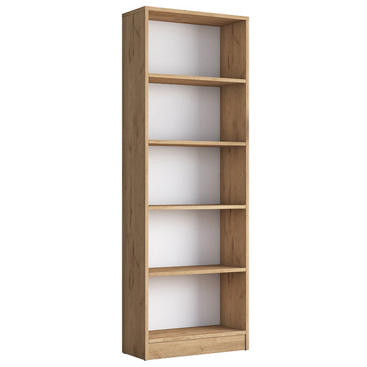 Bookcase Goldie pakoworld sonoma-white 60x25x170 cm