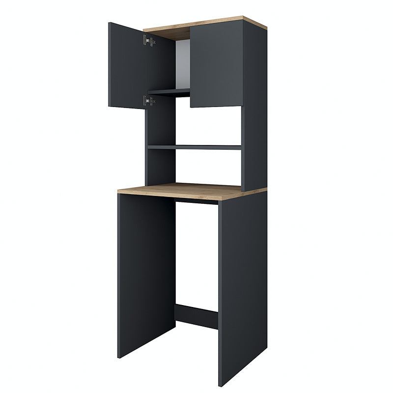 Bathroom set Rasmus pakoworld anthracite-natural 65x60x183.6cm