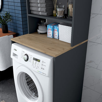 Bathroom set Rasmus pakoworld anthracite-natural 65x60x183.6cm