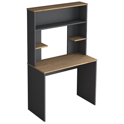 Work desk-shelf unit Goldie pakoworld walnut-natural 90x45x155.60cm