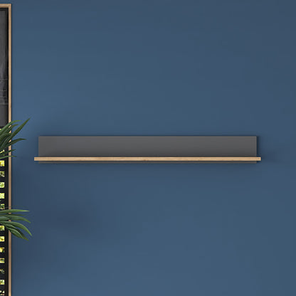 Wall shelf unit Goldie pakoworld anthracite-natural 120x14.8x18cm