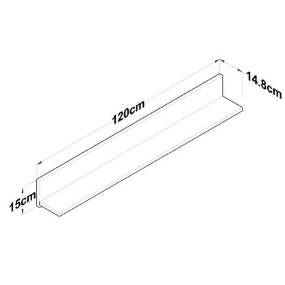 Wall shelf unit Goldie pakoworld anthracite-natural 120x14.8x18cm