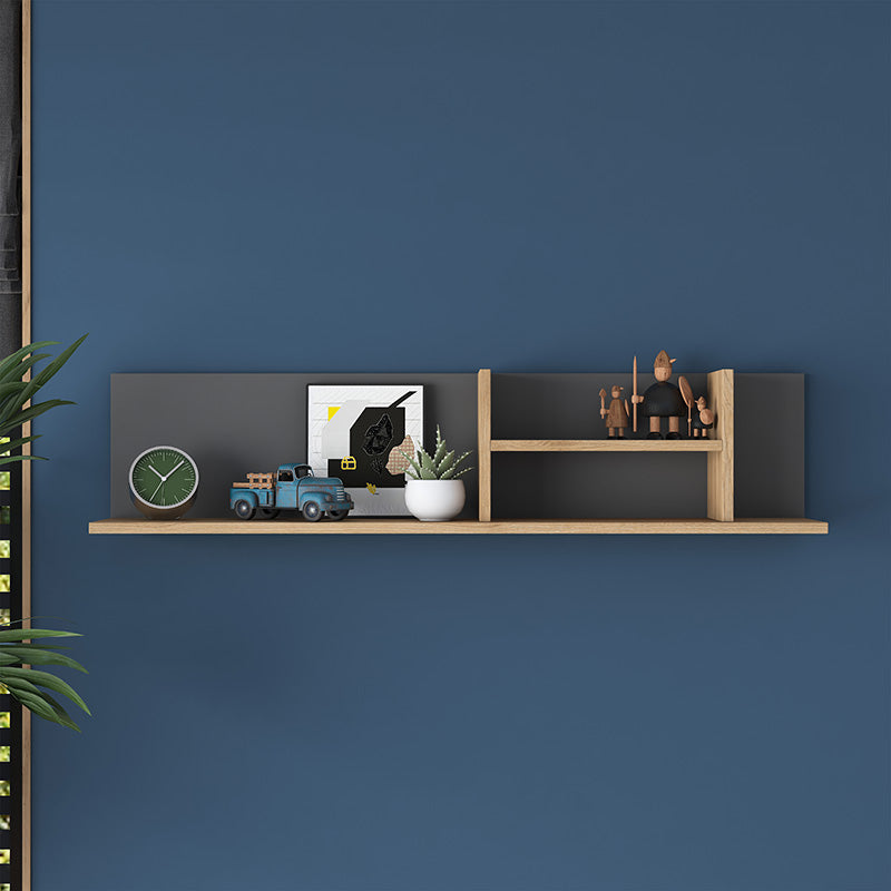 Wall shelf unit Goldie pakoworld anthracite-natural 120x19.8x25cm