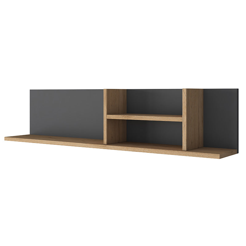 Wall shelf unit Goldie pakoworld anthracite-natural 120x19.8x25cm