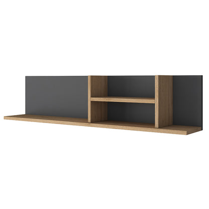 Wall shelf unit Goldie pakoworld anthracite-natural 120x19.8x25cm