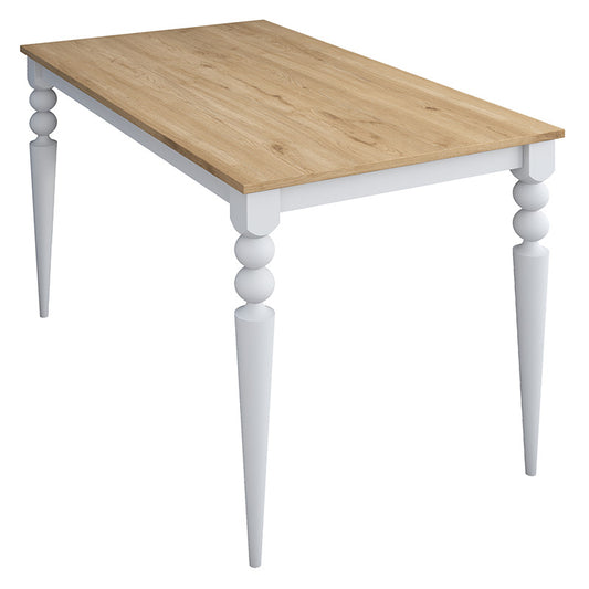 Dining table Rosette pakoworld natural-white 120x70x73.8cm