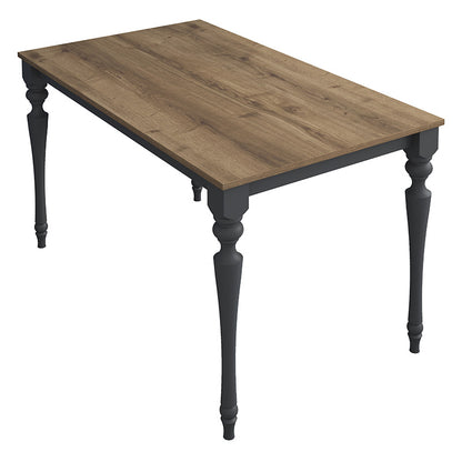 Dining table Rosette pakoworld walnut-anthracite 120x70x73.8cm