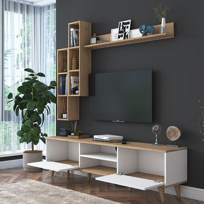 Tv unit Celty pakoworld natural-white 180x35x48.5m