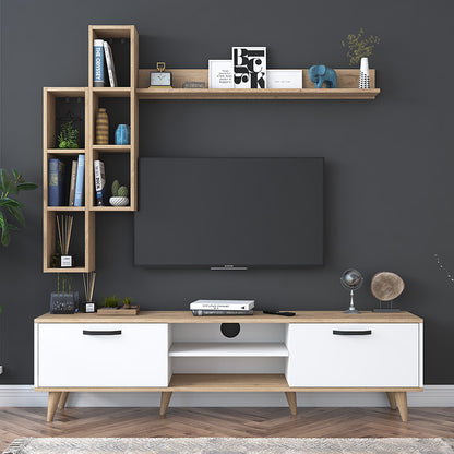 Tv unit Celty pakoworld natural-white 180x35x48.5m