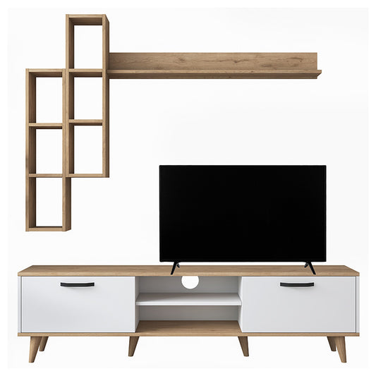 Tv unit Celty pakoworld natural-white 180x35x48.5m