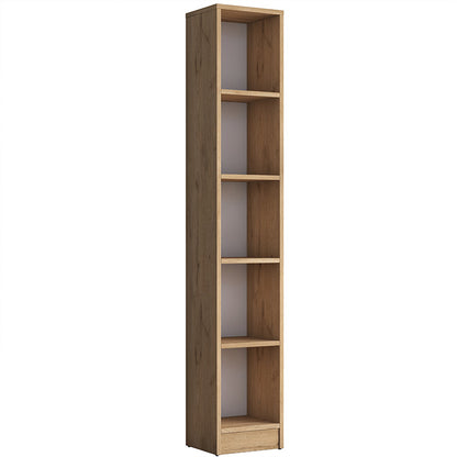 Bookcase Goldie pakoworld walnut-white 30x25x170 cm