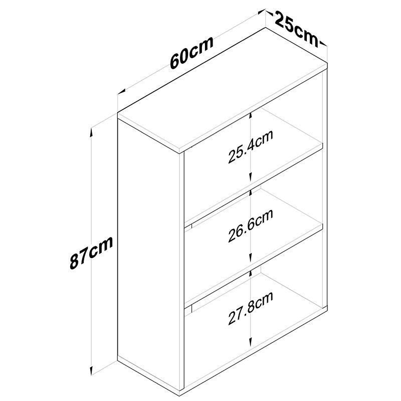 Wall shelf unit Goldie pakoworld natural-white 60x25x87cm
