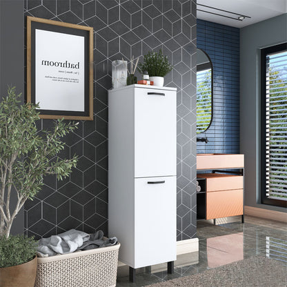 Bathroom cabinet-column Zana pakoworld white 35x37.5x132cm