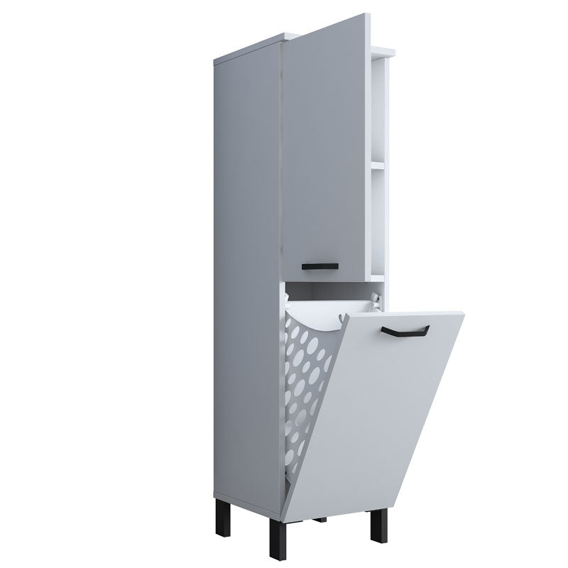 Bathroom cabinet-column Zana pakoworld white 35x37.5x132cm