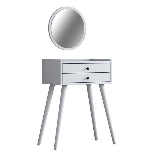 Dressing table with mirror Globy pakoworld white 74x37x86cm