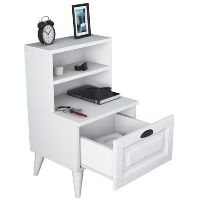 Bedside Rusta pakoworld melamine-mdf white 45x40x74.5cm