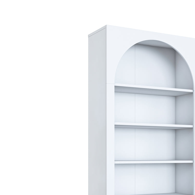 Bookcase Zoel pakoworld white melamine 80x31.5x180cm