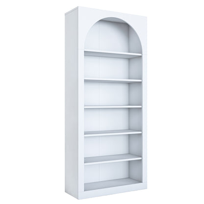 Bookcase Zoel pakoworld white melamine 80x31.5x180cm