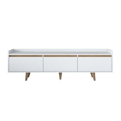 TV cabinet Hafmi pakoworld white-walnut melamine and natural wood leg 180x29.7x51.8cm