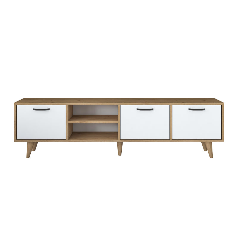 TV cabinet Sercio pakoworld white walnut melamine-natural color wooden legs 180x29.7x48.6cm