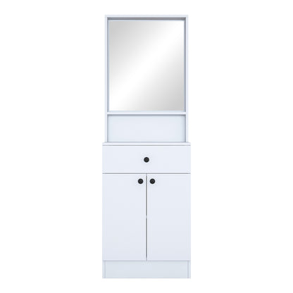 Entrance furniture Rockder white melamine 60x35.5x182.8cm