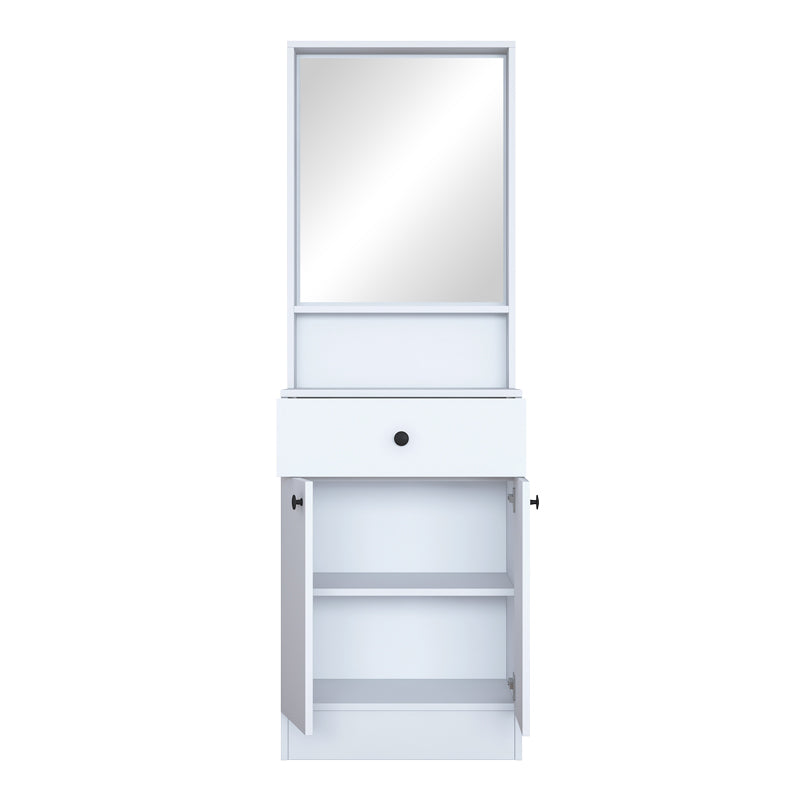 Entrance furniture Rockder white melamine 60x35.5x182.8cm