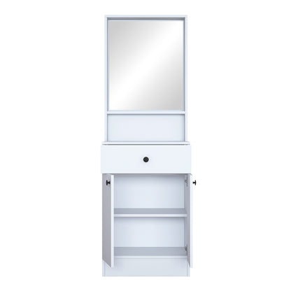 Entrance furniture Rockder white melamine 60x35.5x182.8cm