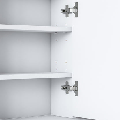 Dressing table Loppy pakoworld white melamine-black metal leg 120x40x131.6cm