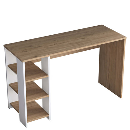 Work desk-library Lotek pakoworld in walnut-white shade 120x45x161.8cm